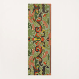 Tapis De Yoga Motif Abstrait chinois d'antiquité vert olive