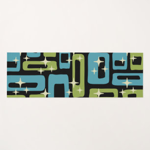 Tapis De Yoga Motif Abstrait moderne du milieu du siècle