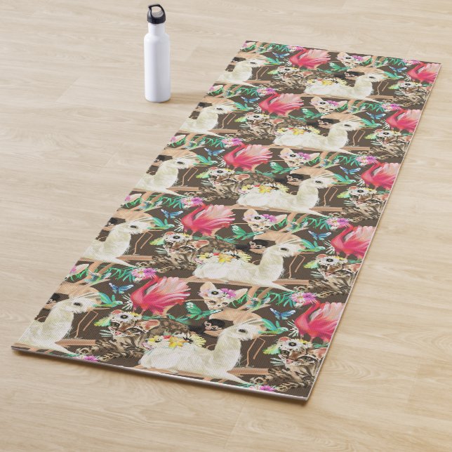 Tapis De Yoga Motif animal tropical (En situation)