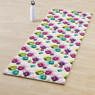 Tapis De Yoga Motif au néon de vernis à ongles