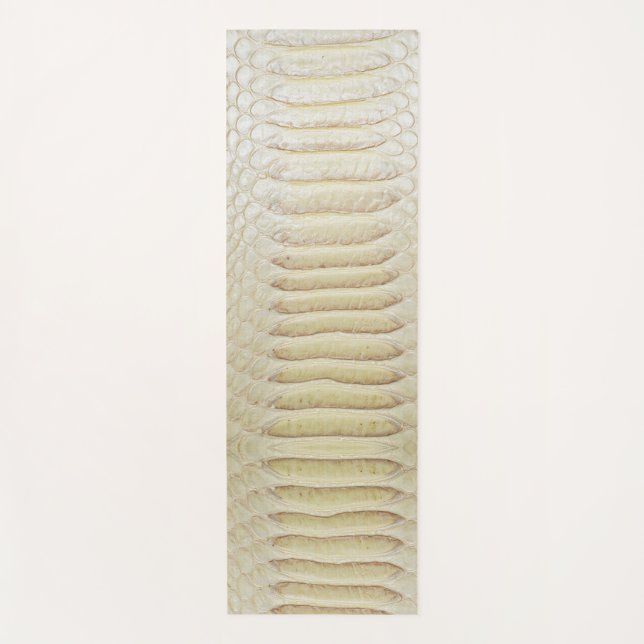 Tapis De Yoga Motif blanc anaconda (Devant)