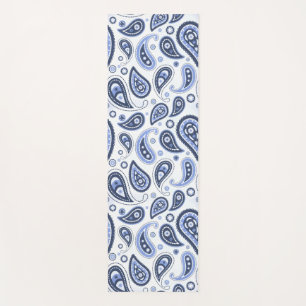 Tapis De Yoga Motif Blue Paisley