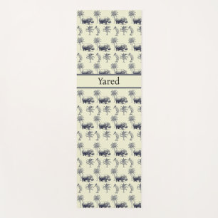 Tapis De Yoga Motif botanique du Nil, coutume
