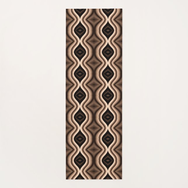 Tapis De Yoga Motif Brown foncé unique (Dos)