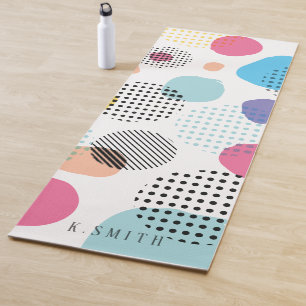 Tapis De Yoga Motif circulaire géométrique moderne Monogramme