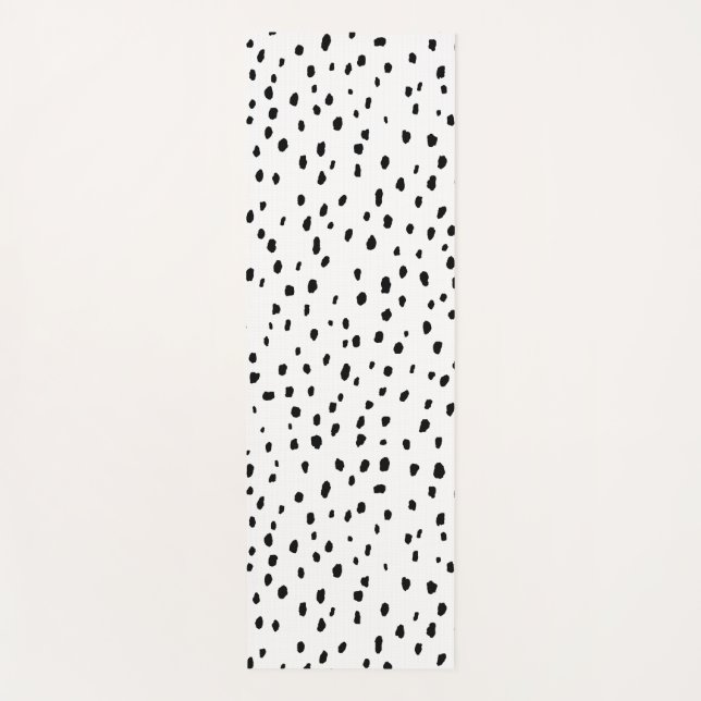 Tapis De Yoga Motif dalmate (noir/blanc) (Devant)