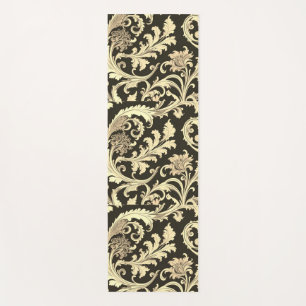 Tapis De Yoga Motif d'antiquités Brown Fleur