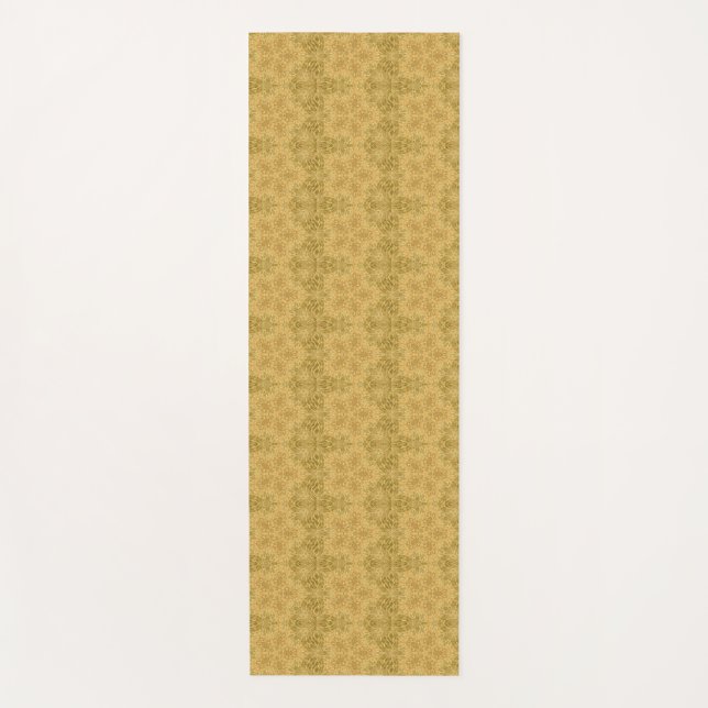 Tapis De Yoga Motif d'art abstrait géométrique doré (Devant)