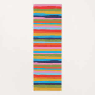 Tapis De Yoga Motif de bandes de couleur serrate