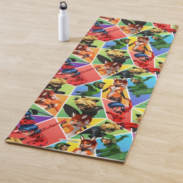 Tapis De Yoga Motif de caractères couleur miquille (En situation)