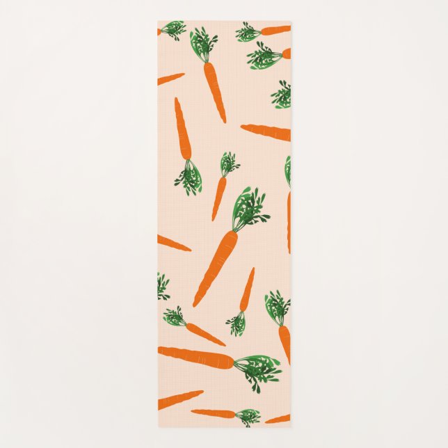 Tapis De Yoga Motif de carottes orange (Devant)