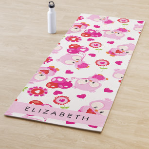 Tapis De Yoga Motif De Chouettes, Chouettes Mignonnes, Chouettes