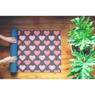 Tapis De Yoga Motif de coeur d'amour moderne