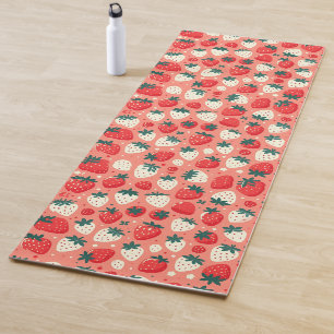 Tapis De Yoga Motif de délice aux fraises