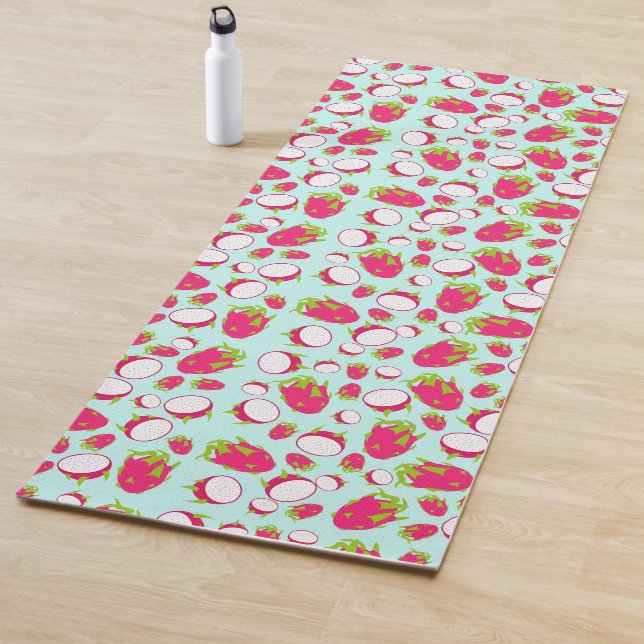 Tapis De Yoga Motif de fruits dragon (En situation)