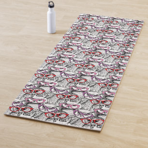 Tapis De Yoga Motif de lunettes de hibou