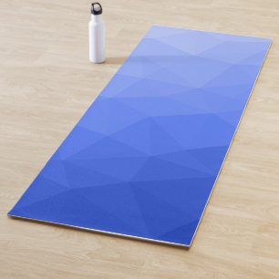 Tapis De Yoga Motif de maillage géométrique bleu foncé