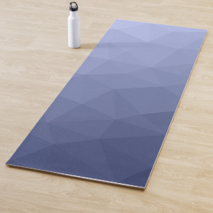 Tapis De Yoga Motif de maillage géométrique dégradé bleu gris