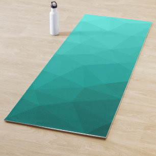 Tapis De Yoga Motif de maillage géométrique Turquoise turquoise