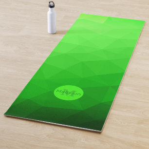 Tapis De Yoga Motif de maillage géométrique vert néon