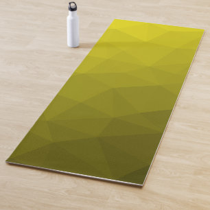 Tapis De Yoga Motif de maille géométrique à dégradé jaune