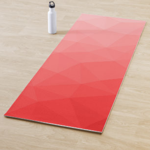 Tapis De Yoga Motif de maille géométrique à dégradé rouge