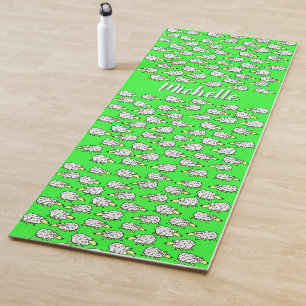 Tapis De Yoga Motif de mouton dans un style illustratif