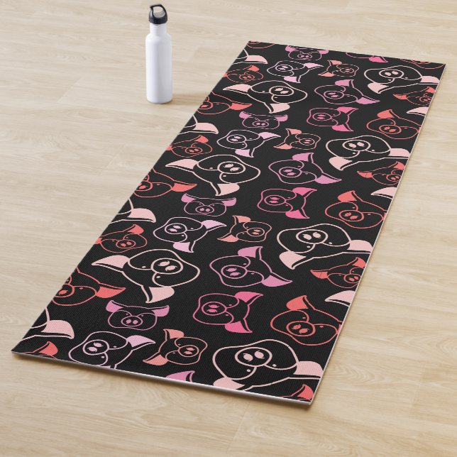 Tapis De Yoga Motif de porcs (En situation)