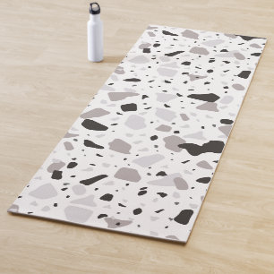 Tapis De Yoga Motif de Terrazzo monochromatique