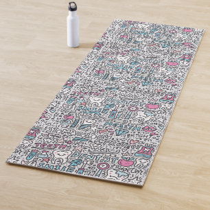 Tapis De Yoga Motif dentaire de bande dessinée
