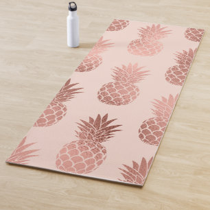 Tapis De Yoga Motif d'été pour ananas Rose tropical