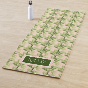 Tapis De Yoga Motif d'intérieur de palmier de l'oasis du