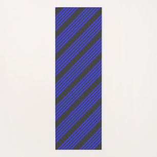 Tapis De Yoga Motif électrique bleu et charbon cinq bandes