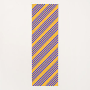 Tapis De Yoga Motif électrique bleu et jaune cinq bandes