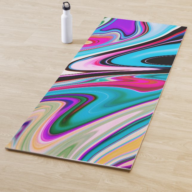Tapis De Yoga Motif en marbre Abstrait (En situation)