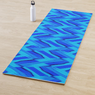 Tapis De Yoga Motif en marbre bleu Cobalt complexe