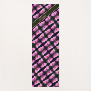 Tapis De Yoga Motif Fleur Cosmos rose unique Personnalisé