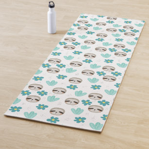Tapis De Yoga Motif floral de paresse douce