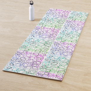 Tapis De Yoga Motif géométrique Abstrait Carrelé et filtré