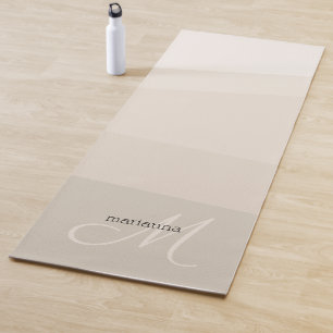 Tapis De Yoga Motif géométrique de tonalités vanille calmantes