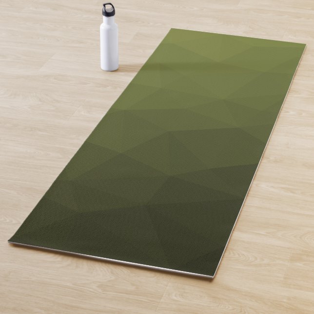 Tapis De Yoga Motif géométrique du maillage vert de l'Armée (En situation)