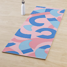 Motif gribouillé rose et bleu
