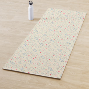 Tapis De Yoga Motif heureux en pastel de dents