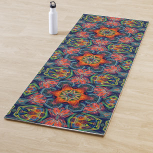 Tapis De Yoga Motif Kaleidoscope couleur psychédélique