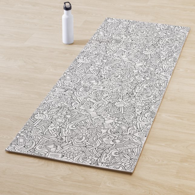 Tapis De Yoga Motif Médicale de B&W (En situation)