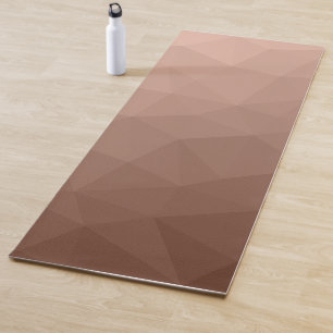 Tapis De Yoga Motif moderne Mocha Brown géométrique maillage
