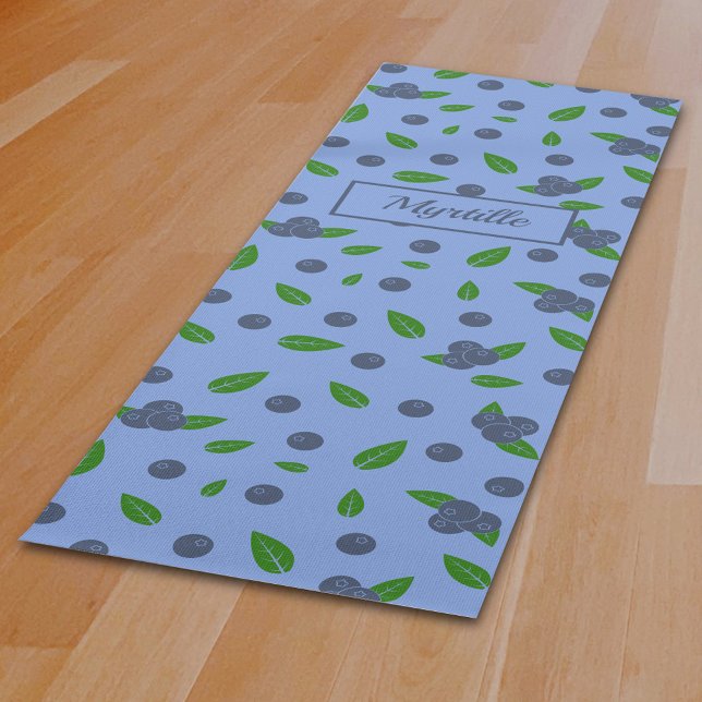 Tapis de Yoga motif Myrtilles (Blueberry pattern Yoga Mat)