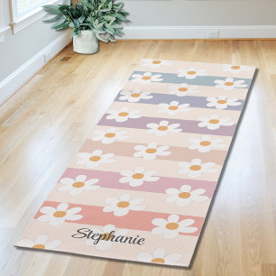 Tapis De Yoga Motif personnalisé de marguerite