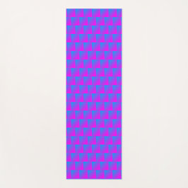 Tapis De Yoga Motif rose bleu pourpre Chèques 4Nicky