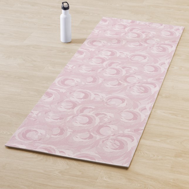 Tapis De Yoga Motif rose rose (En situation)
